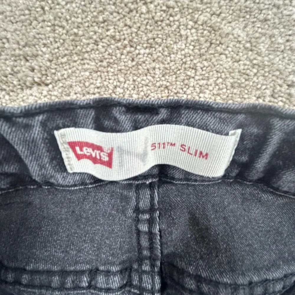 Levis 511 Slim Jeans‎ Faded Black Denim 10 REG W25 x L25 5-Pocket Pants